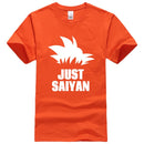 T-Shirt Manga Dragon Ball Z Just Saiyan orange logo noir