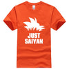 T-Shirt Manga Dragon Ball Z Just Saiyan orange logo noir