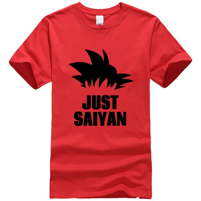 T-Shirt Manga Dragon Ball Z Just Saiyan rouge