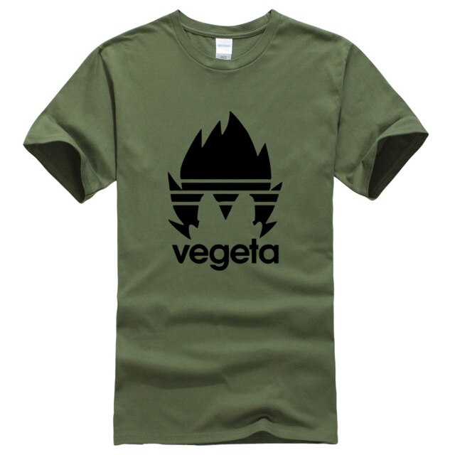 T-Shirt Manga Vegeta Dragon Ball vert logo noir