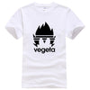 T-Shirt Manga Vegeta Dragon Ball blanc logo noir