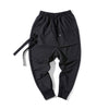 pantalon streetwear noir portefeuille détails