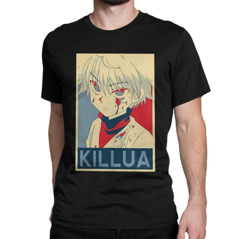 t-shirt noir Killua en colère